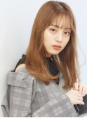 シースルーバング 柔らかストレート 20代30代 モテ髪カタログ