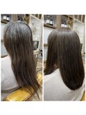 縮毛矯正ケアルーガ×艶髪カラー 髪質改善 富谷 成田 泉
