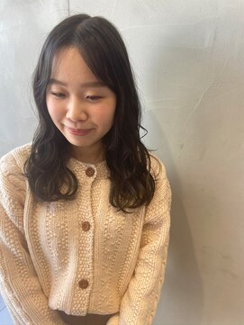 ラミ(L'ami) セミロング×オリーブグレージュ