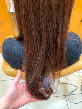 ヘアーアンドメイク エクリ 不動前店(Hair&Make equri) オレンジベージュツヤカラー