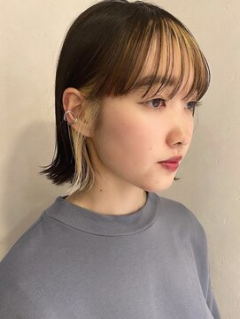 ミニ(mini) ボブ × インナーカラー