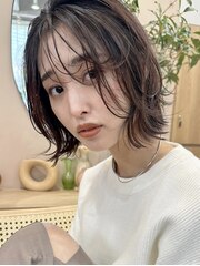 ニュアンスボブ/前髪パーマ/イメチェン/似合わせカット/髪質改善