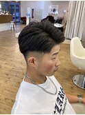 黒髪×フェードスタイル