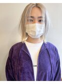 ボブ×ホワイトベージュ