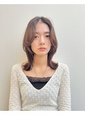 外ハネレイヤー ミディアムレイヤー ウルフボブ