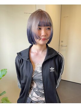 ニコフクオカヘアーメイク(NIKO Fukuoka Hair Make) 《NIKO》ワントーンに飽きたらデザインカラー/裾カラー/ボブヘア
