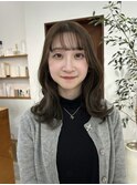 透明感オリーブベージュ韓国くびれ巻き　20代