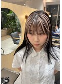 フェイスフレーミングブロンドコントラストカラーミックスカラー