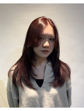 ハナ(HANA) wine red & Layer cut