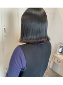 ストレートボブ×ブルーブラック