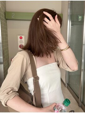 バロンフェム(baLon.fem) 【stylist田島】ブリーチなしダブルカラー/柔らかベージュ