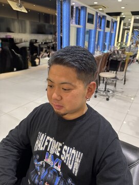 エアー 銀座タワー(AIR) メンズカット/刈り上げ/ダブルカラー/ブルー/ハイトーン