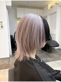 ハイトーンカラーデザインカラーウルフカットレイヤーカット