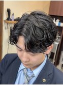 香川シャドウパーマセンターパートニュアンスパーマ高松メンズ