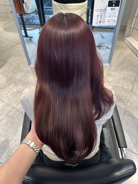 ペレ 梅田(PELE) ピンクベージュ/アンブレラカラー/クールショート/前髪/梅田