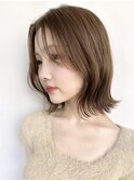 ミルクティーブロンド/ワンホンレイヤー/ニュアンスウルフ