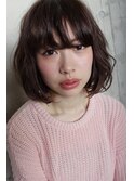 &ヘアー/束感のあるボブ