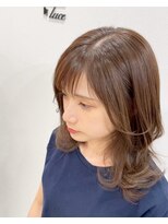 アンダーバーホワイト 西宮店(_WHITE) 韓国風レイヤースタイル　ミルクティーベージュ