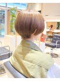 ショートボブ×アッシュベージュ