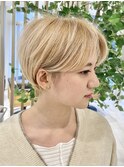 大人ブロンド×ハンサムショート