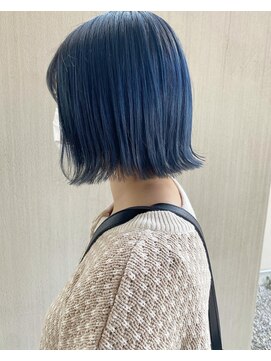 ヘアドレッシング インプローブ 前橋(hair dressing improve) 大人美人/外ハネボブ/ディープブルー/切りっぱなしボブ/20代30代