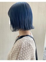 ヘアドレッシング インプローブ 前橋(hair dressing improve) 切りっぱなしボブ×ディープブルー