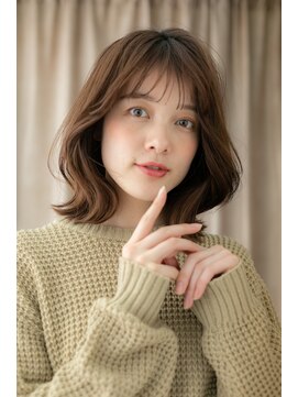 カバーヘア ブリス 北浦和(COVER HAIR bliss) カーキベージュくせ毛風抜け感くびれヘアY北浦和30代40代50代