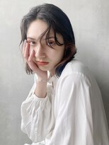 アイティー バイ アルバム 浦和店(IT by ALBUM) 外ハネスタイル_グレージュカラーボブウルフココアベージュ_9199