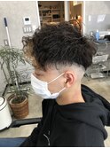 スキンフェードツイスパアップバング