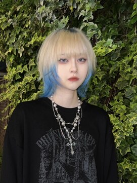 キイ 原宿 表参道(K.e.y) デザインカラー×ショートウルフ