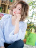 外国人風ハイライトボブパーマこなれヘアh2戸田公園10代20代30代