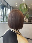切りっぱなしボブカット♪ショコラブラウン×ミニボブ