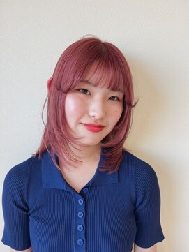 ラヴィズム 松崎店(LUVISM) ピンクベージュダブルカラーブリーチ新潟東区松崎