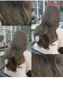 カーキベージュ/アッシュベージュ/ブリーチなし【小山田繭】