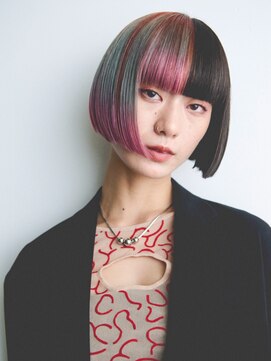 アルバム 銀座(ALBUM GINZA) 秋色オリーブカラーくすみベージュワンレン黒髪小顔_F0394