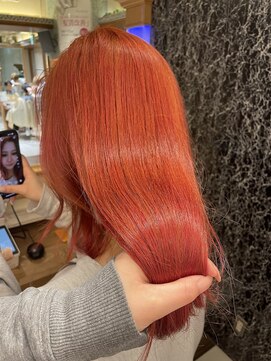 ヘアリゾートエーアイ 新宿西口店(hair resort Ai) レッドオレンジ