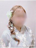 サイド編みおろし/心斎橋ヘアセット