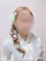 ヘア サロン クラン 東心斎橋店(hair salon clan)&nbsp;サイド編みおろし/心斎橋ヘアセット