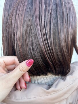 グルグル 妙典店(GULGUL) レッドブラウン×ボブ