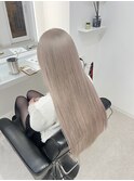 ハイトーンロング、ミルクティーベージュ