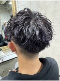 黒髪クラゲヘアーオリーブグレー小顔ココアベージュ