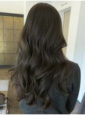 20代30代透明感◎ブリーチなしグレージュ×ウェーブ巻き髪