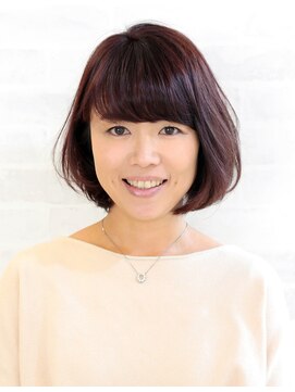 ラグアージュ 本店(RAG AGE) 上品艶ボブ×大人ベリーピンク/30代40代50代
