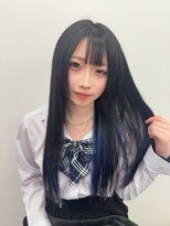 ロサ ファイブヘアー(Rosa..5Hair)&nbsp;黒髪×ブルーインナーロング