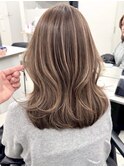 ハイライトバレイヤージュダブルカラーケアブリーチ20代30代