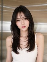 シー バイ ロンド 新宿(Sea by Lond)&nbsp;ワンホンレイヤ ー×ダークブルー[デジタルパーマ/ボブ/韓国]