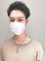 ネオリーブアイム 横浜西口店(Neolive aim)&nbsp;コロナ対策マスクが似合うかき上げツーブロック七三オールバック