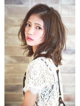 クロワ(croix) 【croix】ルーズカジュアルミディフェアリー×切りっぱなしボブ