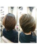 お客様ボブ仕上がり