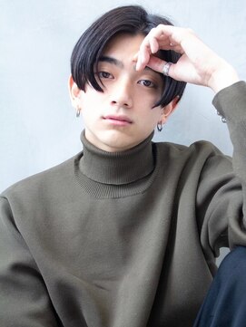 メゾンバイハバナ(maison by HAVANA) メンズビジネスツーブロックアップバング束感ショートマッシュ